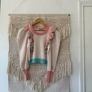 LoveShackFancy Greece Ruffle Sweater